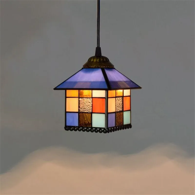 

Creative Glass House Drop Light Bar Pastoral Country Led Pendant Lamp Dining Room Restaurant Vintage Lighting Fixture 20cm 1226