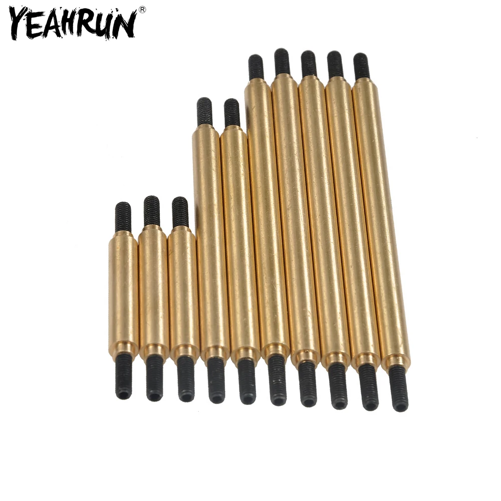 

YEAHRUN 10Pcs Brass Steering & Suspension Link Rod 324mm Wheelbase Linkage Kit For 1/10 TRX-4 TRX4 RC Crawler Car