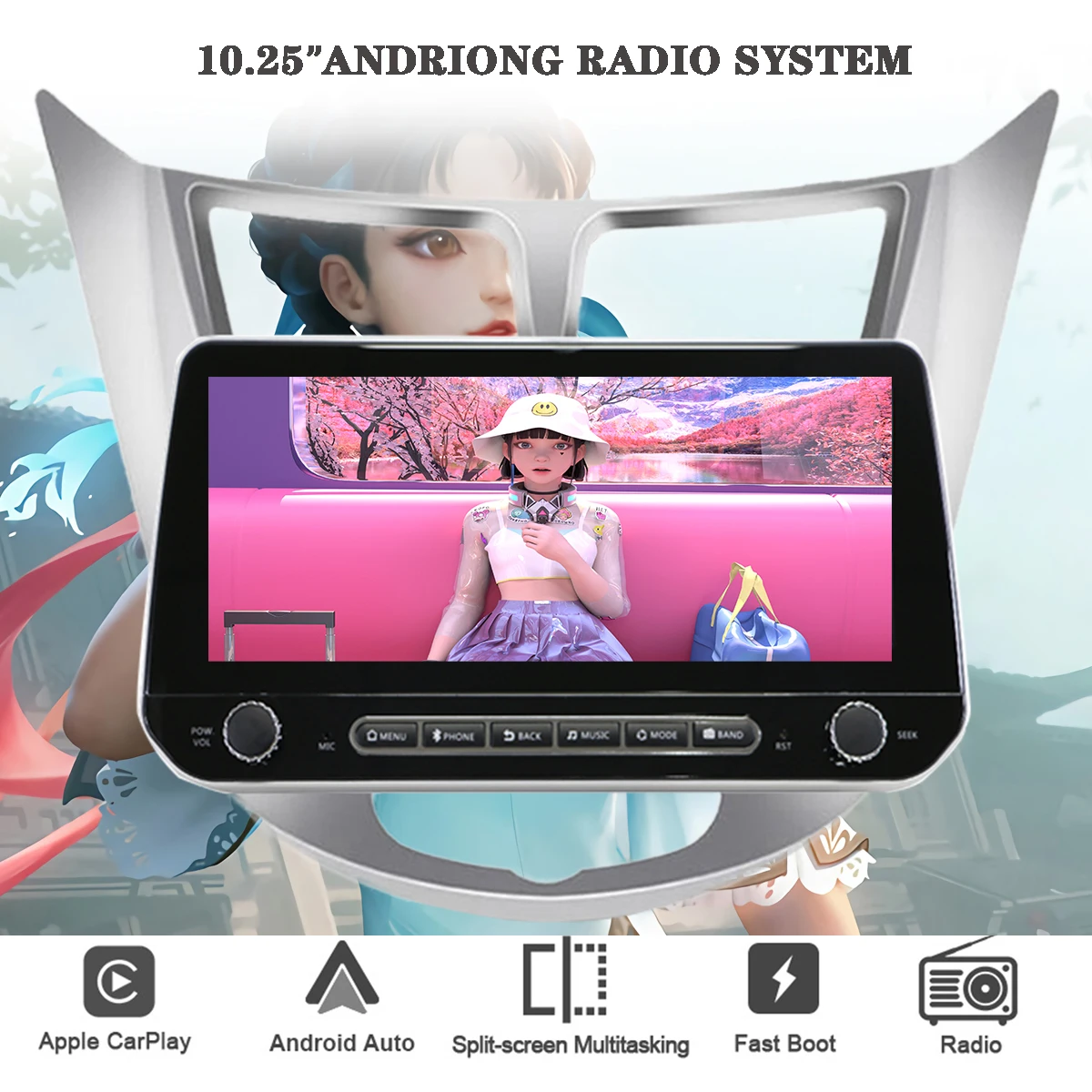 Autoradio Multimedia Video DVD-Player Navigation GPS-Monitor Android 13 8 256g für Hyundai Solaris Akzent Verna Stereo