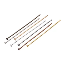 100/200pcs/lot 20 25 30 40 50 60 70 mm Metal Headpins Flat Head Pin Headpin For DIY Jewelry Findings Making Accessories Supplies