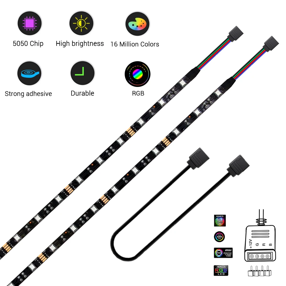 12V Led Streifen RGB 4pin LED Sockel Für PC / Computer Fall/RGB Streifen licht Mainboard Control Panel RGB-Header (+ 12V,G,R,B) 5050