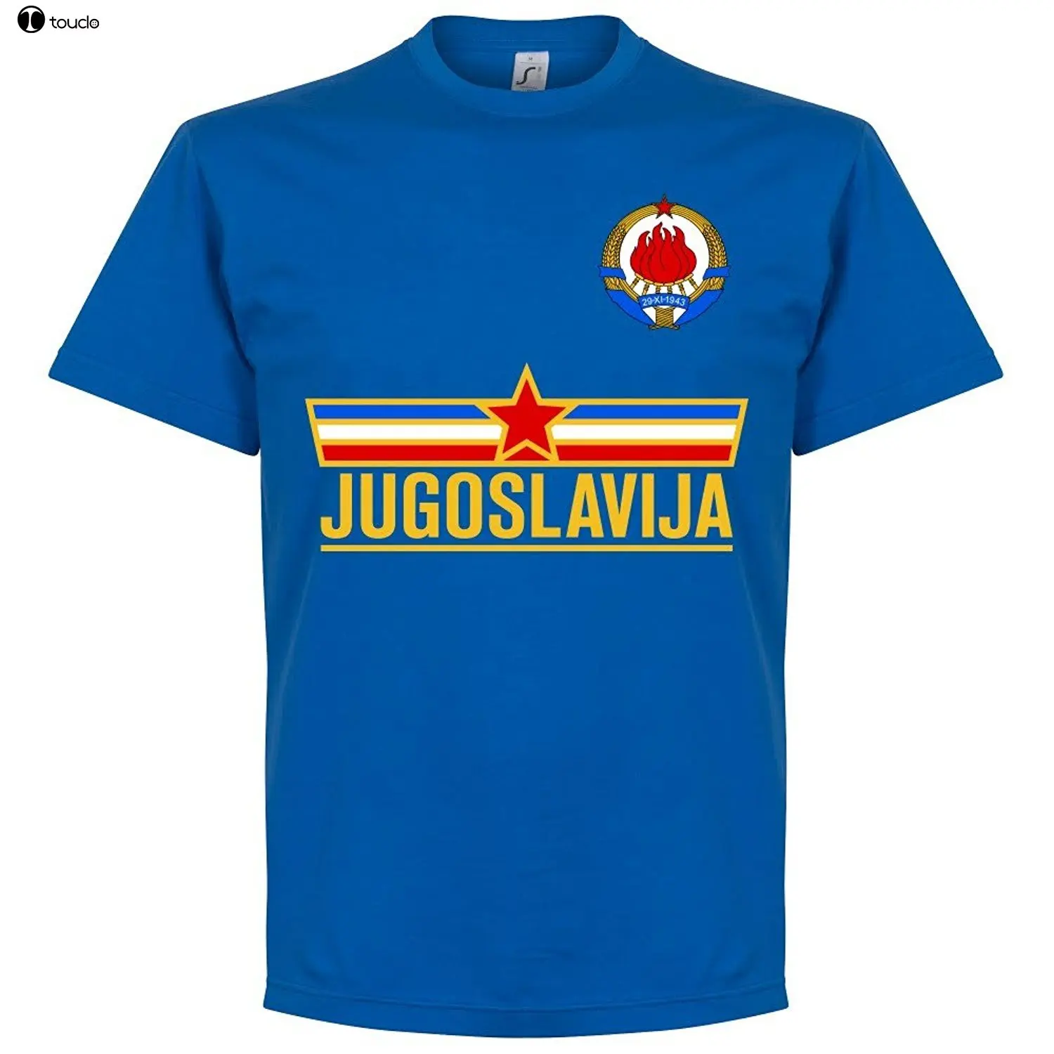 2019 New Fashion Men Casual Brand Clothing High Quality Male T-Shirt Yugoslavia Team Tee - Royal Cosplay T-Shirts