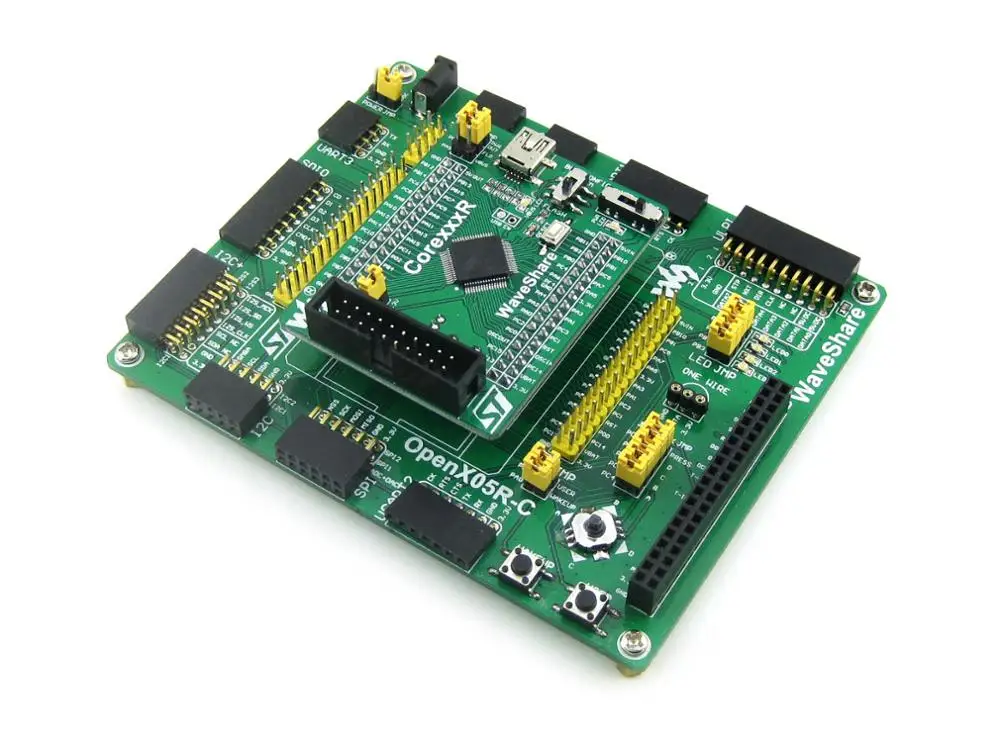 

Waveshare STM32 Development Board for STM32F405R Series MCU STM32F405RGT6 Cortex-M4 with Full Interfaces=Open405R-C Standard