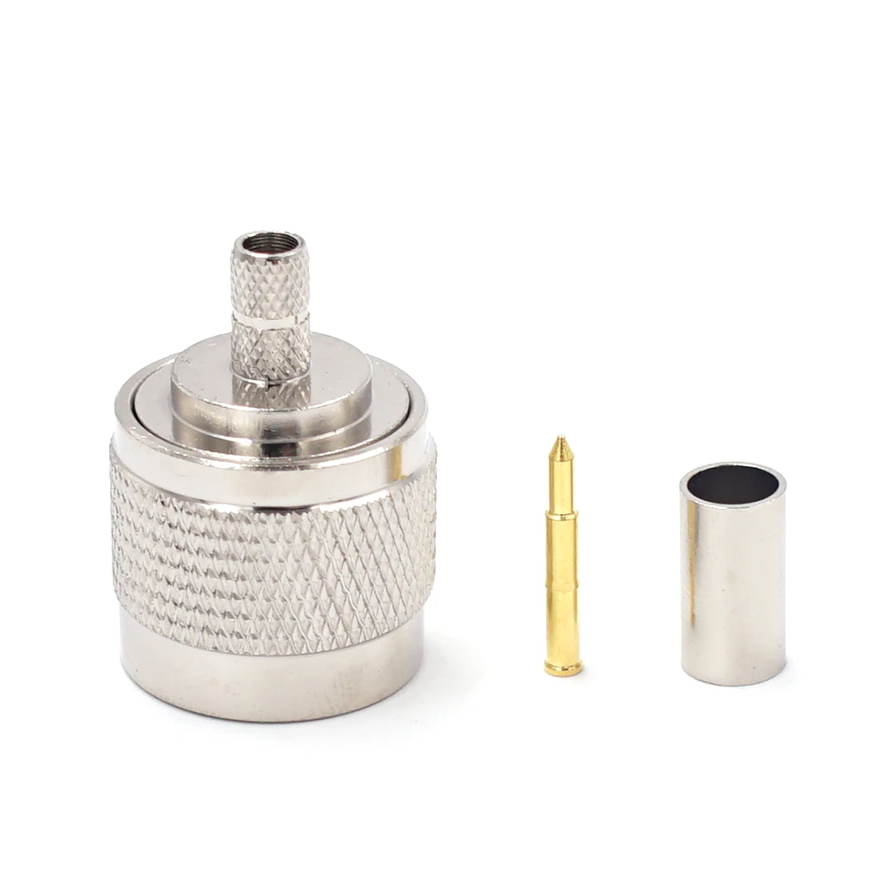 10 teile/los N Typ stecker Crimp RF Koaxial Stecker für RG58 LMR195 RG400 RG142 LMR200 Kabel – Detail 1