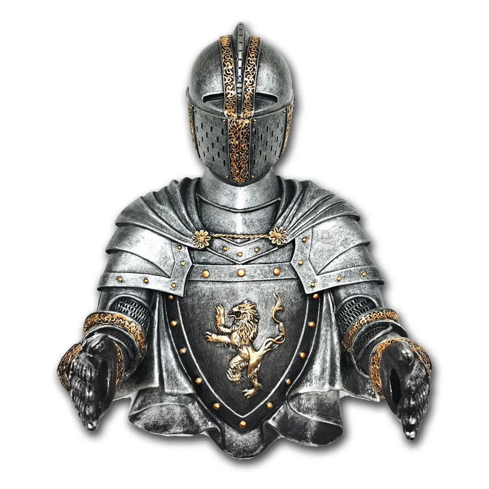 Tissue Box Container Toilet Paper Holder Tissue Storage Roll Custom Medieval Statue Knight To Remember Gothic Bathroom Decor