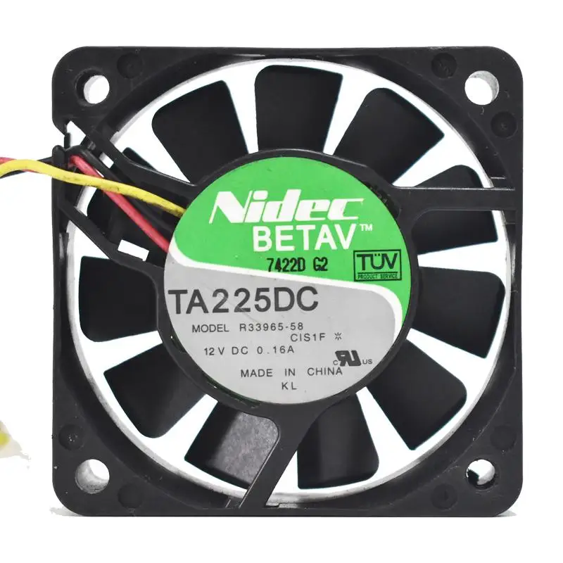 

Nidec R33965-58 Server Cooling Fan DC 12V 0.16A 60x60x15mm 3-wire