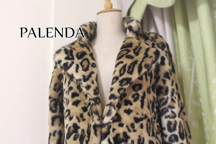 long maxi leanpard fur coat