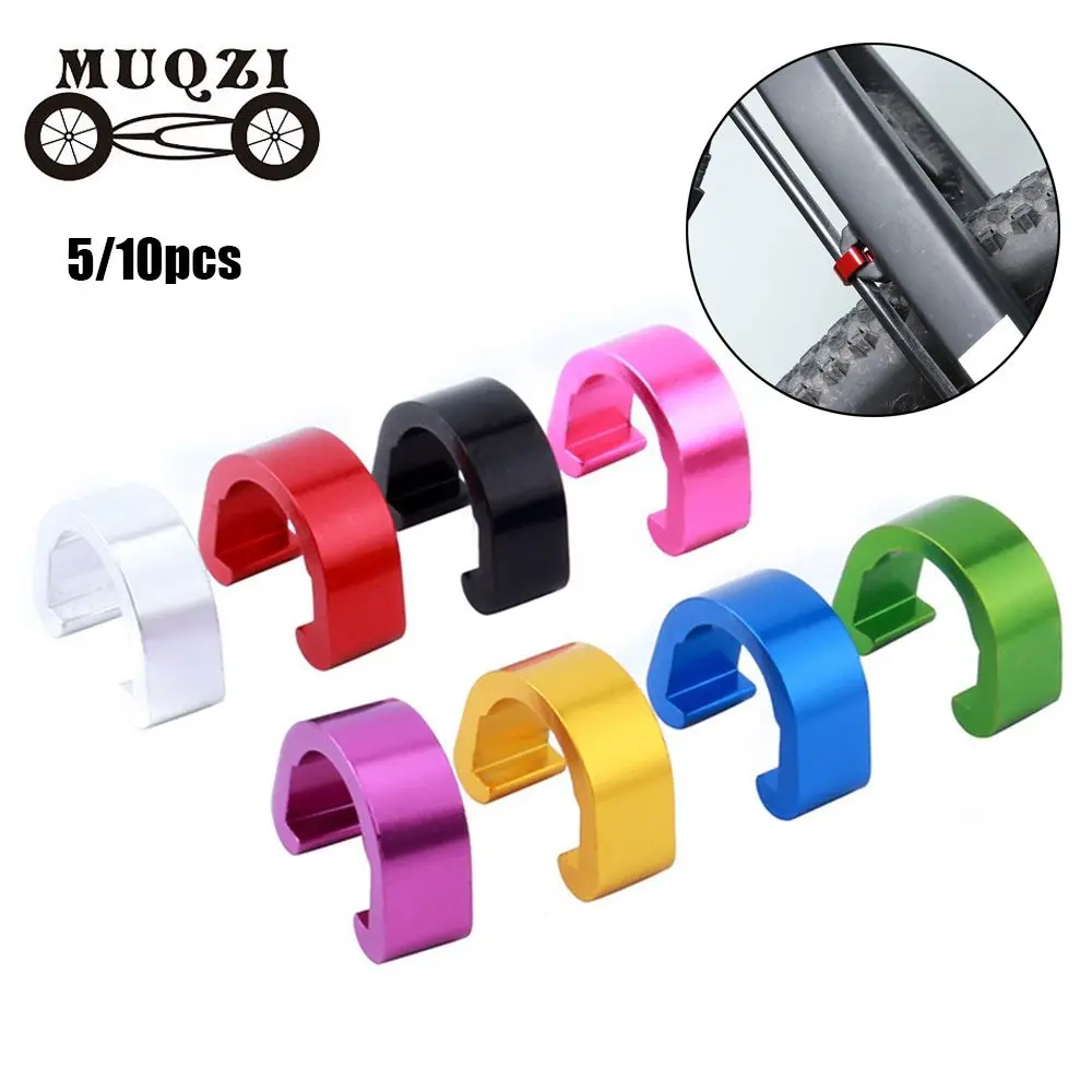 5/10pcs For Brake Cable/Derailleur Line Case C-buckle Clasps Aluminum Alloy Bike C Shape Clips Housing Hose MTB Bike Road Guide