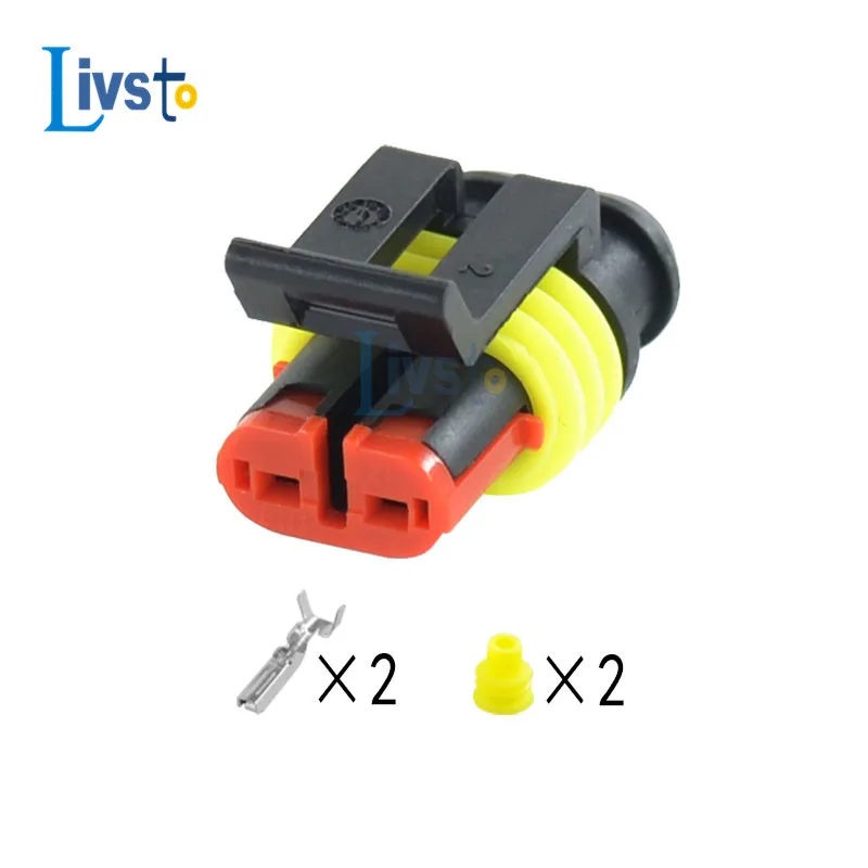 1/5/10 Sets Kit 2P Way AMP 1.5 Series 282080-1 282104-1 Super Seal Electrical Wire Plug For Car Waterproof Connector