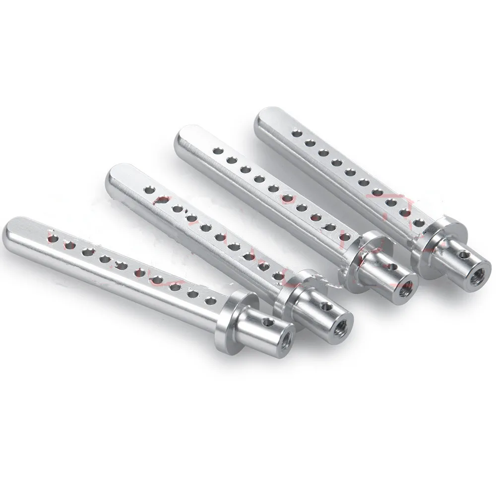 4 قطعة أسود/فضي معدن الجسم شل حامل آخر استبدال قطع الغيار ل 1/10 RC سيارة محوري SCX10 90046 90047 90059 90060