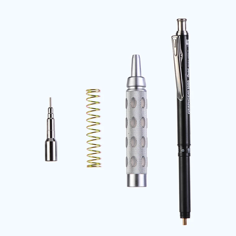 1pcs Pente Graph Gear1000 Full Metal Scrub Handle Telescopic Head PG1015 Advanced Auto 0.3 0.5 0.7 0.9mm Drawing Activity Pencil