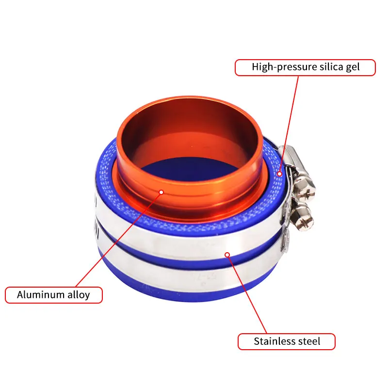 ZSDTRP 37/42/45/50mm Motorcycle Carburetor Intake Air Filter Installation Adapter Connector Adapter Aluminum Alloy