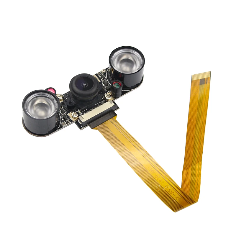 Cámara nocturna Raspberry Pi Zero + 2 Uds., módulo de cámara LED IR de 5MP para cámara web Raspberry Zero gran angular Fish Eye