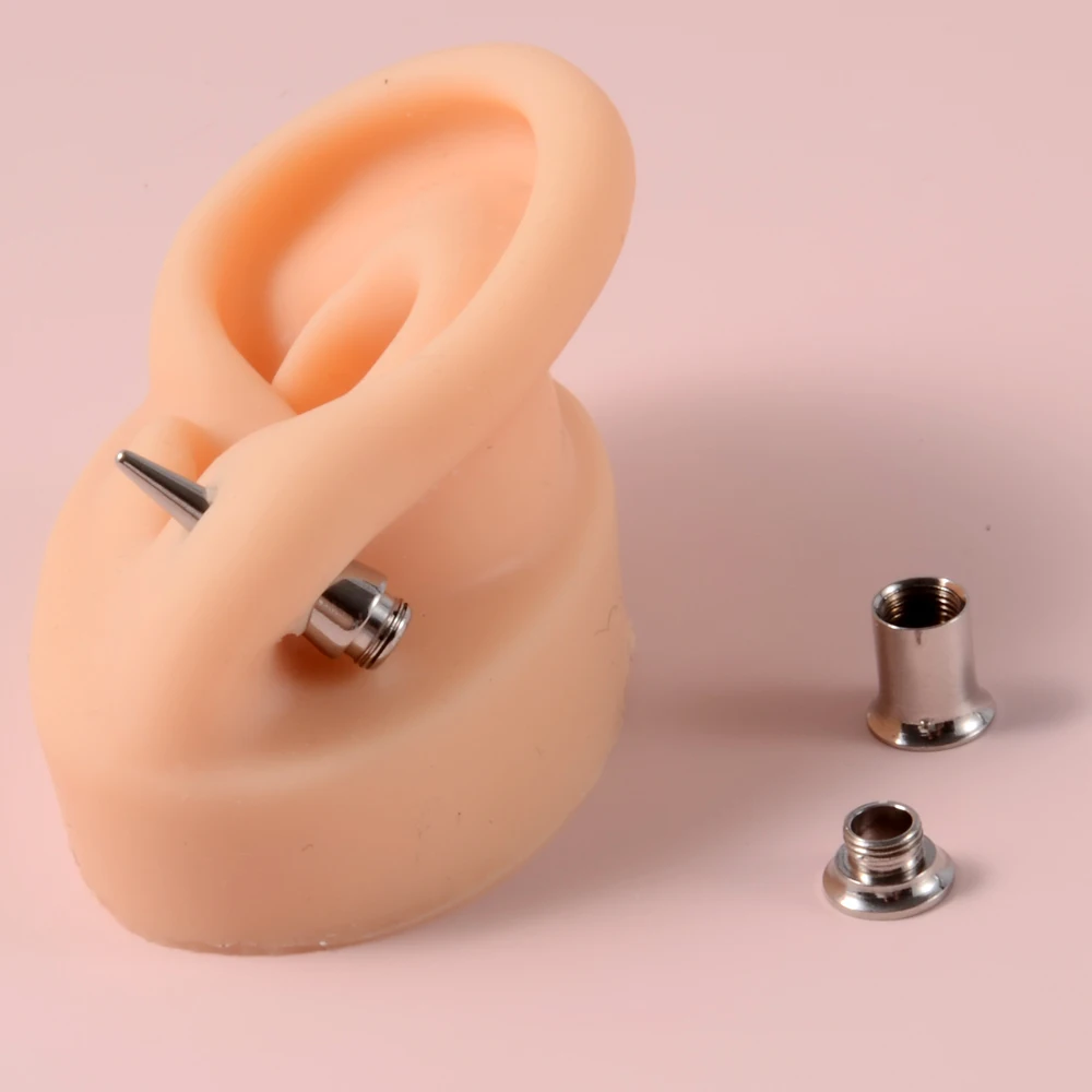 CHUANCI 1 Pair 316L Surgical Steel/Acrylic Ear Taper Tunnel Gauge Kit 2 in 1 Ear Expander Stretching Kit Body Piercing Jewelry