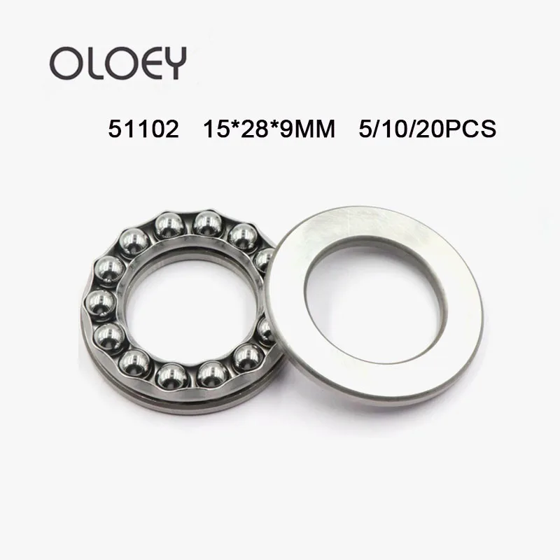 

51102 Thrust Bearing 15*28*9 mm ( 5/10/20PCS ) ABEC-1 51100 Ball Bearings 8100 Corrosion Resistance And High Quality