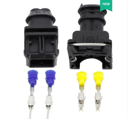 

100 Set AMP 2 pin Waterproof Female And Male Connector With Pins And Seal DJ7021B-3.5-11/21 2P