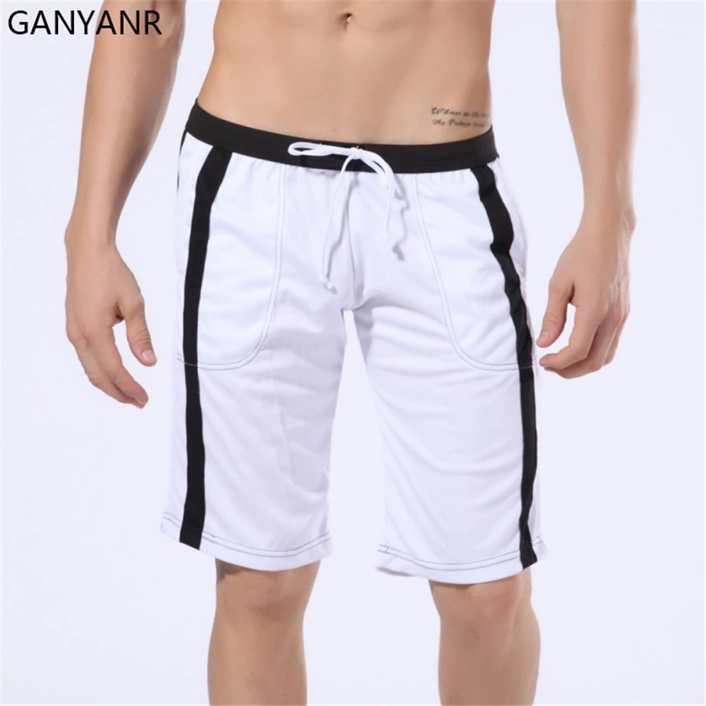 GANYANR Running Shorts Men Gym Sport Crossfit Fitness Training Basketball Workout Soccer Jogging Bodybuilder Sportswear Tennis