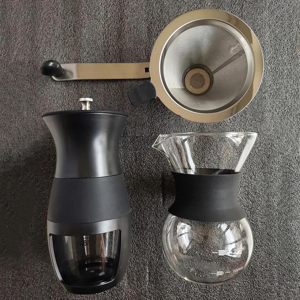 

Manual Coffee Grinder, Hand coffee grinder mill with Ceramic Burrs, Stainless Steel Handle, Suitable for Camping and Home Use