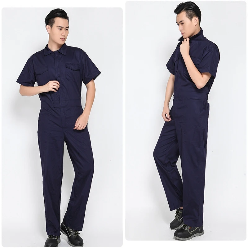 New 2020 One-piece overalls 100% cotton breathable Plus Size 3 color workshop repair work clothes tightening waist work uniform