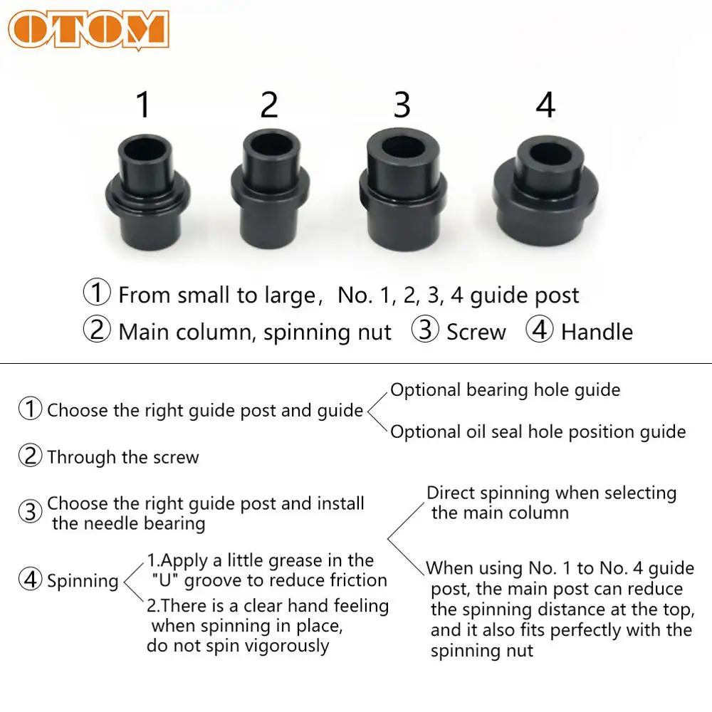 OTOM Motorcycle Bottom Bracket Kit Bearing Installation Tools Triangle Lever Linkage ARM Fixing Maintaining Bearings Press Tool