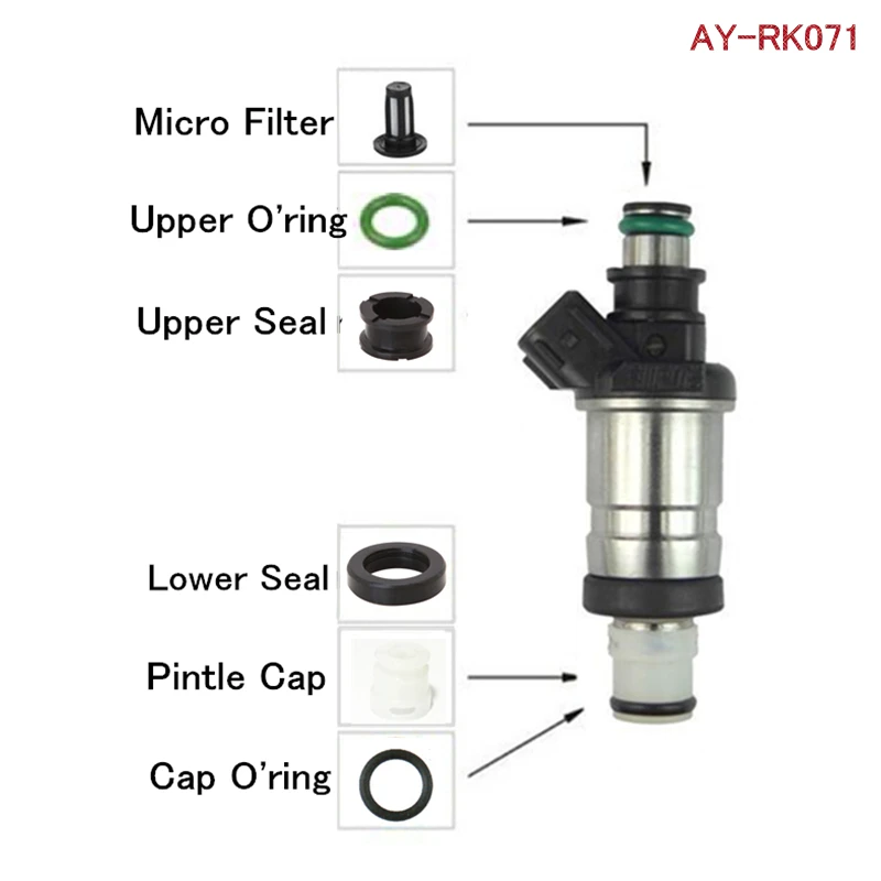 

4 комплекта ремонта топливных форсунок и сервисный комплект для honda accord ex lx98-02 ACURA CL 2.3 97-99 VTEC 2.3l F23A1 06164P8AA00 AY-RK071