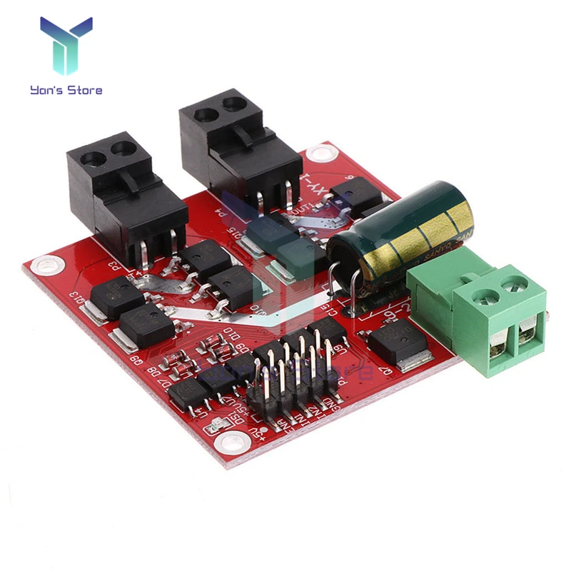 160W 7A 12V 24V Dual Channel DC Motor Driver Module L298 Logic Control Signal Optocoupler PWM Drive Motor Braking