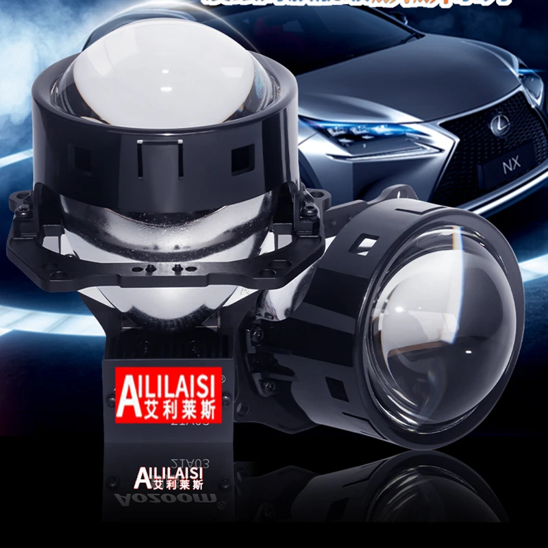 High-quality new 15000 lumens LED bifocal lens Auzim laser headlight upgrade to light shop super bright