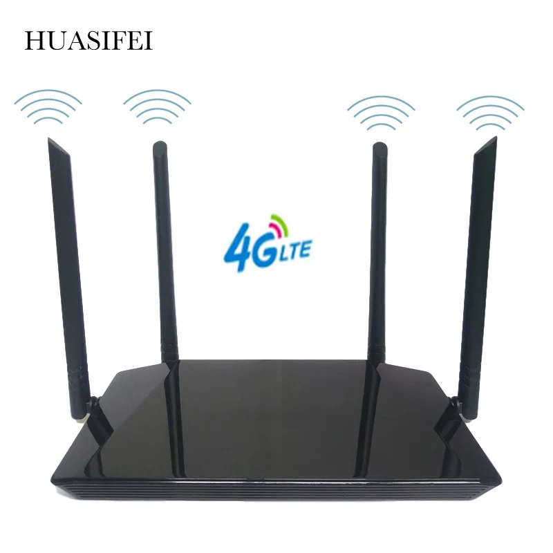 저렴한 4G LTE 라우터 300Mbps 무선 CPE 3G/4G LTE 모바일 와이파이 핫스팟, Sim 카드 슬롯 및 32 명까지 4 개의 외부 안테나 포함