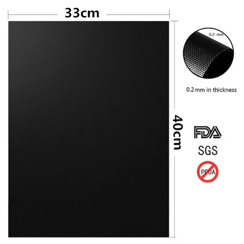 2 pz BBQ Grill Zerbino Barbecue cottura all'aperto Pad antiaderente Piatto di cottura riutilizzabile 40 * 33 cm Per il partito PTFE Grill Zerbino Strumenti Nuovo