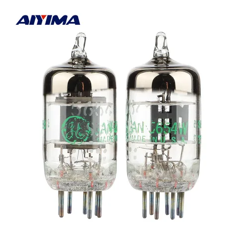 AIYIMA 2 uds GE 5654W GE5654 válvula de tubo de vacío actualización de tubo electrónico de vacío para amplificadores de Audio 6J1 6m1 6AK5 6J1P EF95