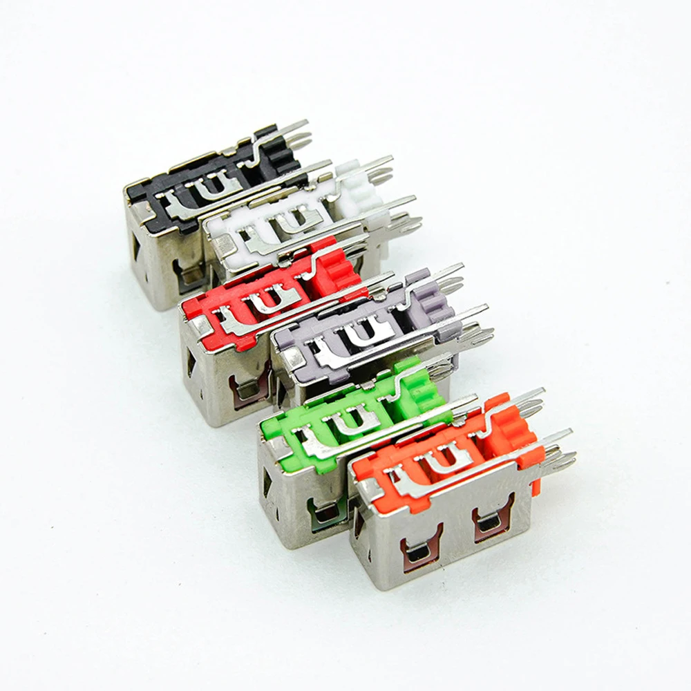 200 PCS a lot  USB female socket side plug USB Port Female Solder Jacks Connector 10.0 random color