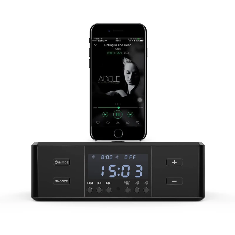 

Alarm Clock Radio,Wireless Bluetooth Speaker,Digital Alarm Clock USB Charger For Bedroom With FM Radio/USB Charging Port