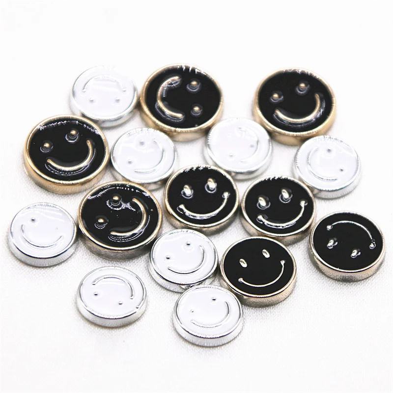 50pcs 11/13mm smiling face delicate Buttons Home Garden Crafts Cabochon Scrapbooking DIY Accessories