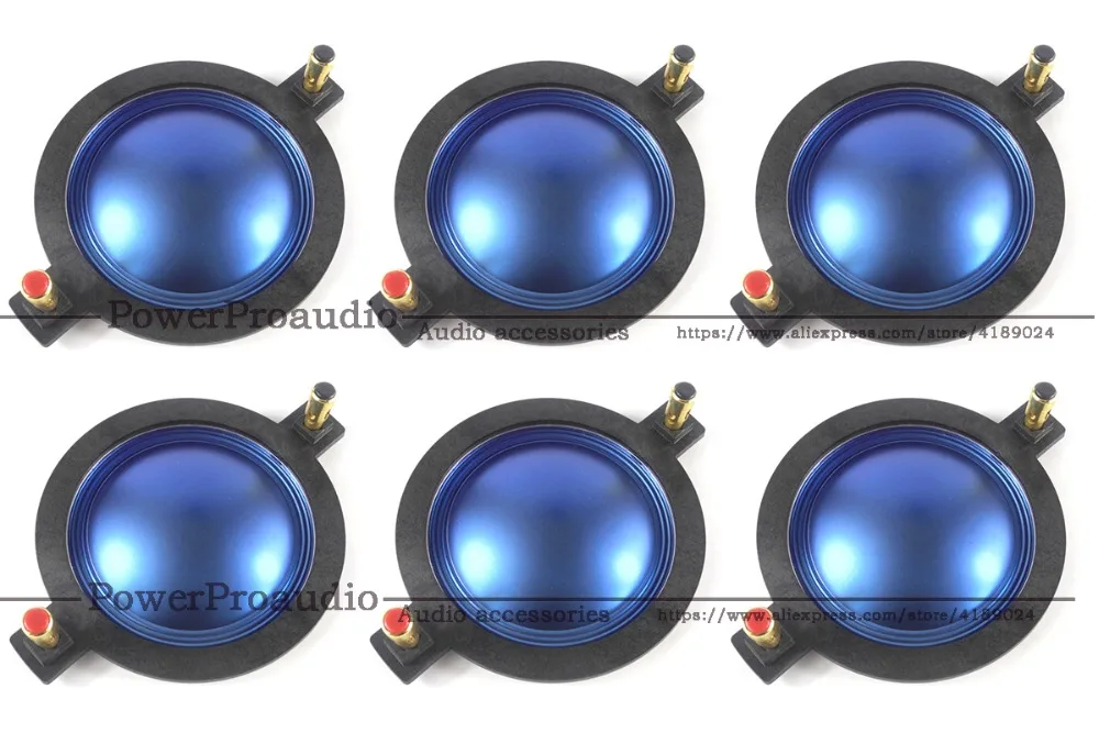 6pcs diaphragm for P-Audio BMD750 Turbosound CD210 CD212 #10-085 Diaphragm Blue Titanium Aluminium flat wire