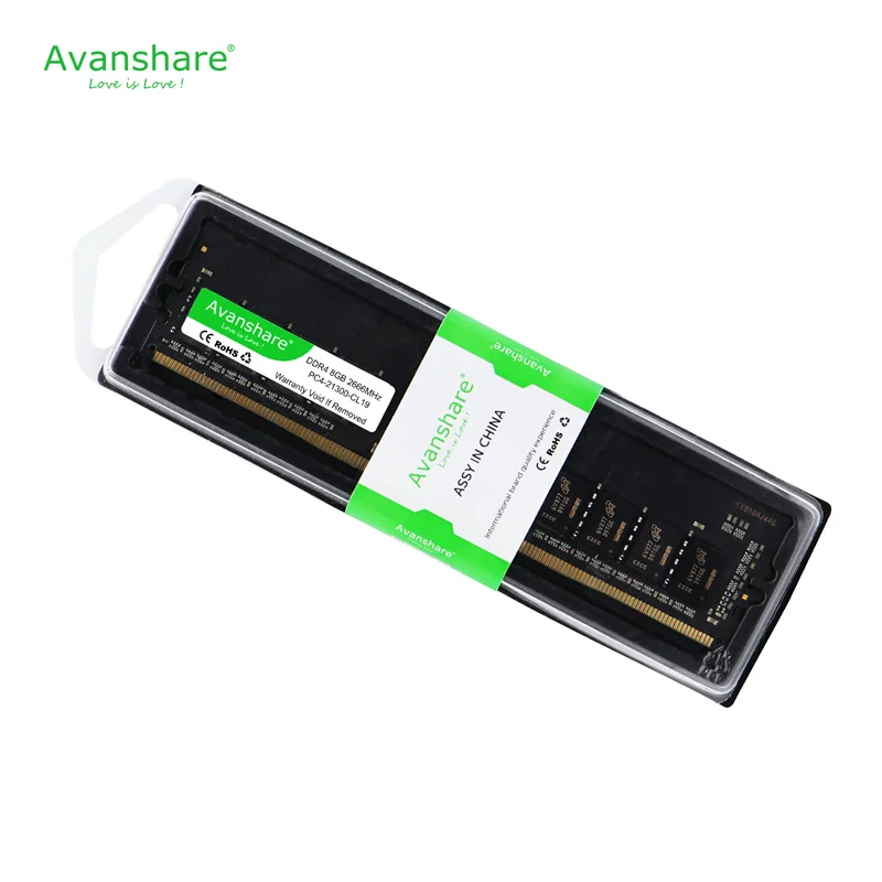 Imagem -06 - Avanshare 10 Peças Memória Ram 4gb 8gb Ddr4 2400mhz 2666mhz 3200mhz 288pin Intel e Amd Desktop Pc419200 para Atacado