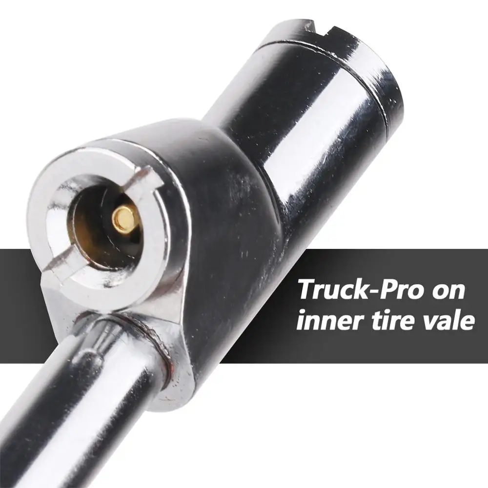 Stainless Steel Air Chuck Dual Head Inflator Tool Air Tire Pressure Filler Hose Nozzle Car Truck Vehicle Gauge 1/4\