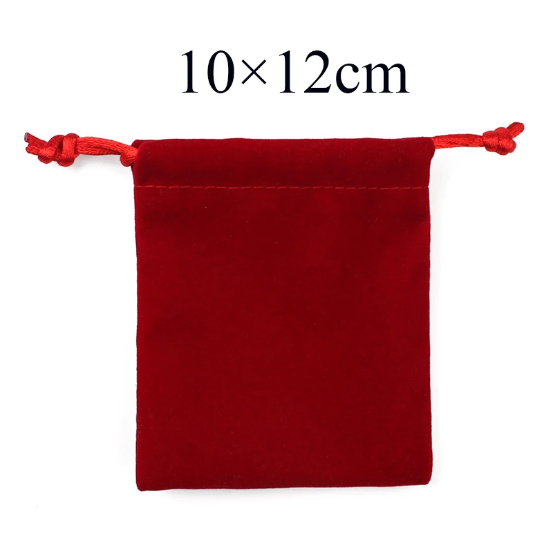 50Pcs/Lot Good Velvet Jewlery Gift Bag Drawstring Packing Pouch 8x10 10x12 Velours Bag Pouch Can Do Logo And Customized