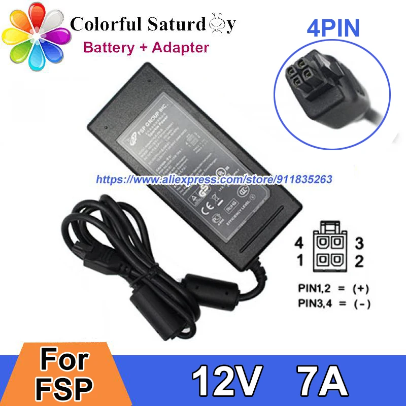 

Original FSP084-DMBA1 FSP Switching Power Adapter Charger 12V 7A 84W For Sparkle Power Supply 4PIN