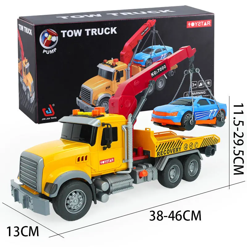 Children\'s inertial sound and light spray water ladder mixing rescue crane fire truck simulation engineering vehicle boy toy