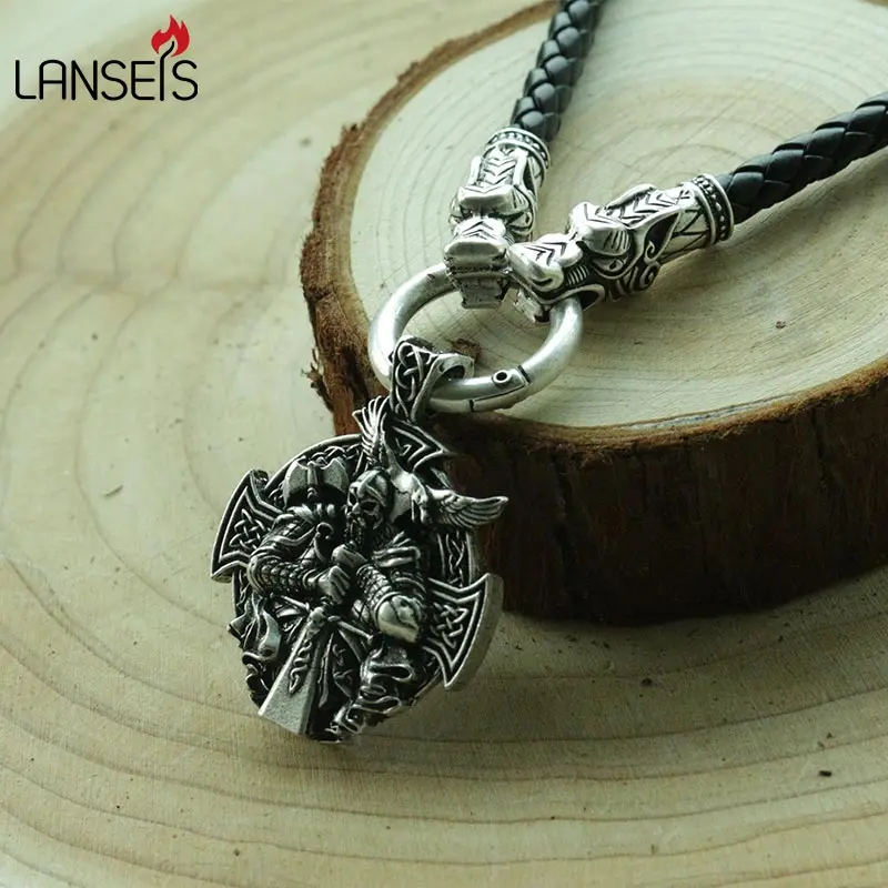 1pcs stainless steel viking Odin by Helena Rosova necklace pendant Heathen men pendant norse jewelry viking cross raven pendant