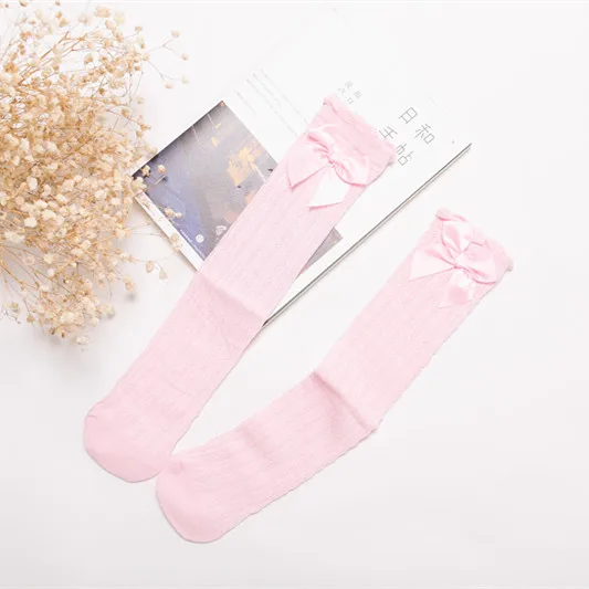 girl Long Tube Princess Children\'s Knee high Socks Kids Dance Socks Girl 2-10 Years Old Cotton New back Bow Long Socks