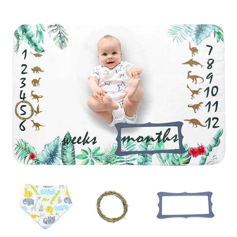 Baby Milestone Blanket Bedding Growth Memorial Background Cloth Newborn Photography Props New Creative Fotografia Accesorios