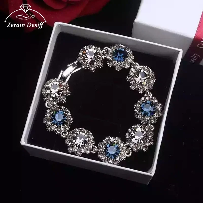 Super Flash Rhinestone Retro Bracelet Women Fashion Crystal Hand Jewelry Gift Bracelet Charm Bracelets for Women