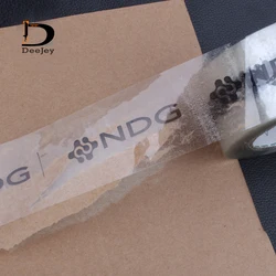 Custom printed adhesive clear transparent tape sealing tape for branding packing 100meter roll 10 roll lot