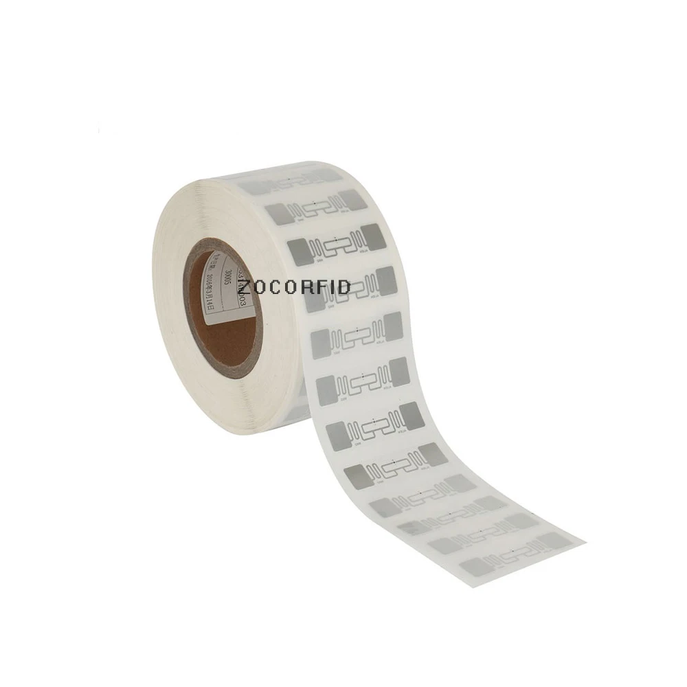 1000PCS/Roll 9662 UHF RFID Sticker ISO18000-6C(6B) H3 860-960MHZ UHF RFID tag label 73.5X21.2mm