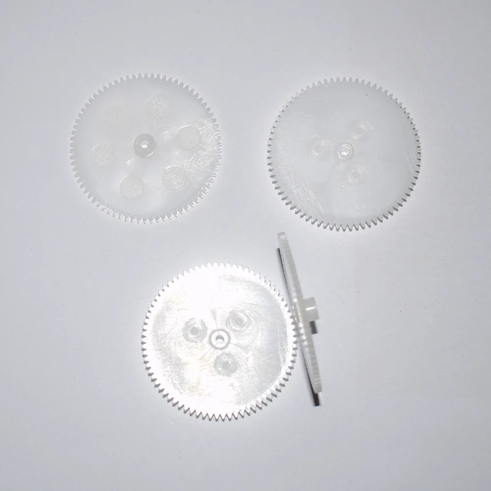 742A 0.5M Big Plastic Gear  74 Tooth 2mm Hole Motor Gears Science and Technology Toy Accessories 10pcs/lot