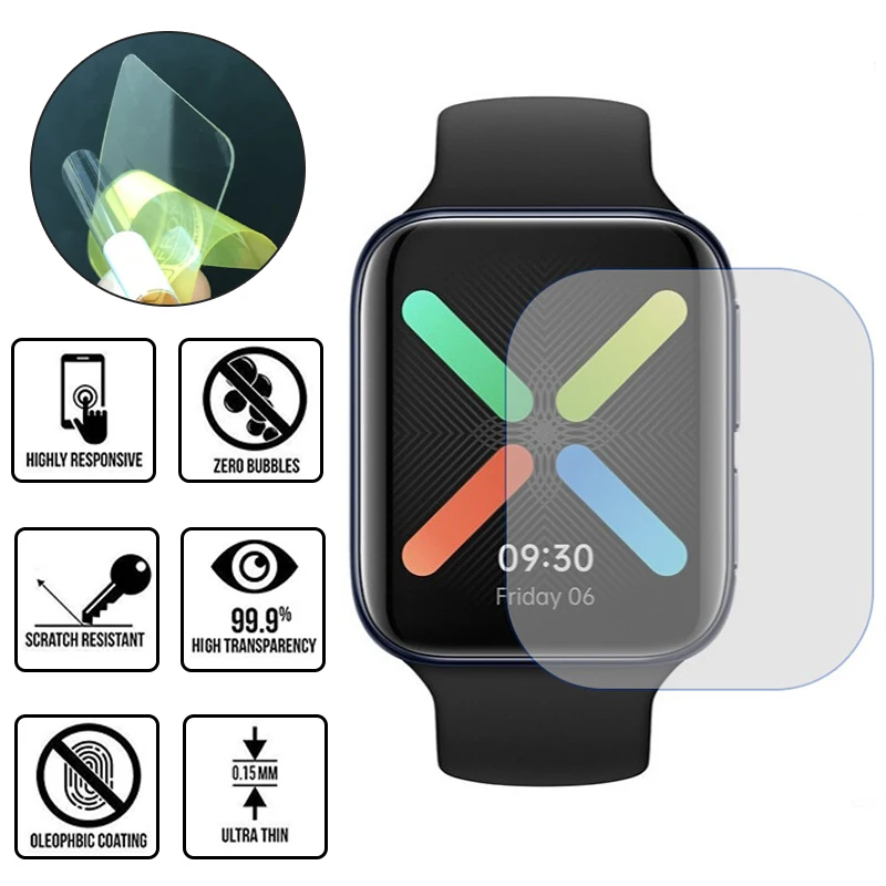 Screen Protector Film For OPPO Watch 41mm & 46mm Smartwatch Protective TPU High Clear Scratch Resistant Cover Guard Accessories
