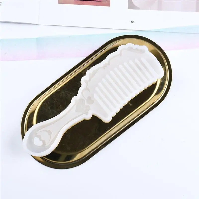 3pcs Resin Casting Mold 3D Transparent Silicone Comb Mold Epoxy Resin Molds For DIY Jewelry Making Tools