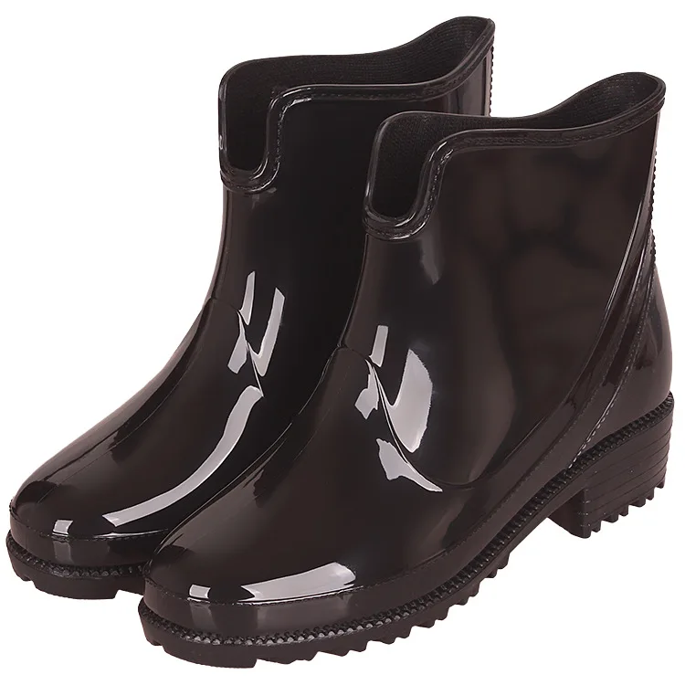 2021 New Rubber Boots for Women PVC Ankle Rain Boots Waterproof Trendy Jelly Women Boot Elastic Band Rainy Shoes Woman88