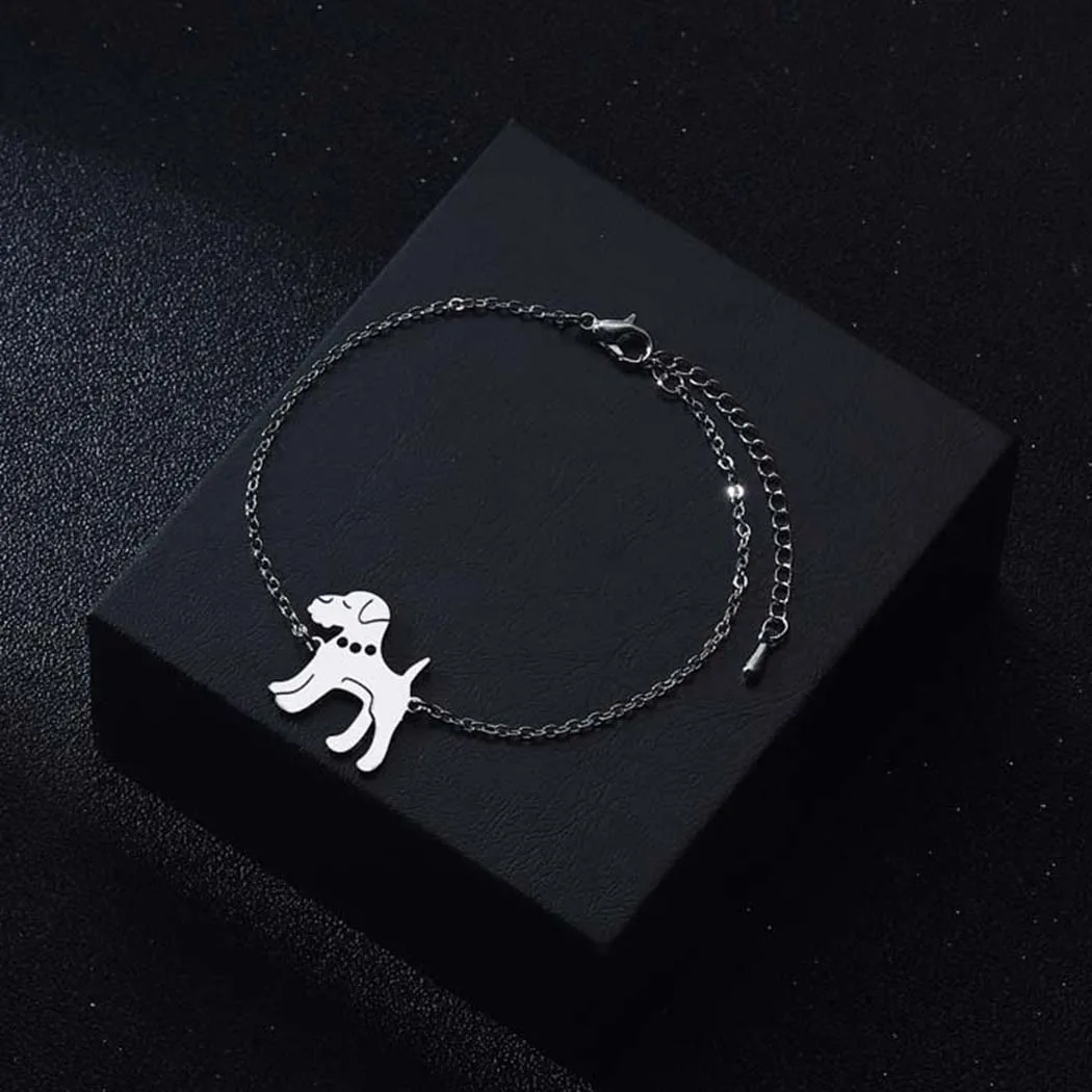 Cxwind Schnauzer Dog Bracelets for Women Femme Children Gift Chain Jewelry Charms Animal Bracelet Wristband Adjustble Jewelry